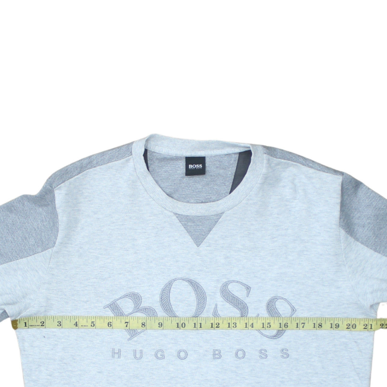 Hugo Boss Men's Grey Crew Neck Logo Pullover Sweatshirt L