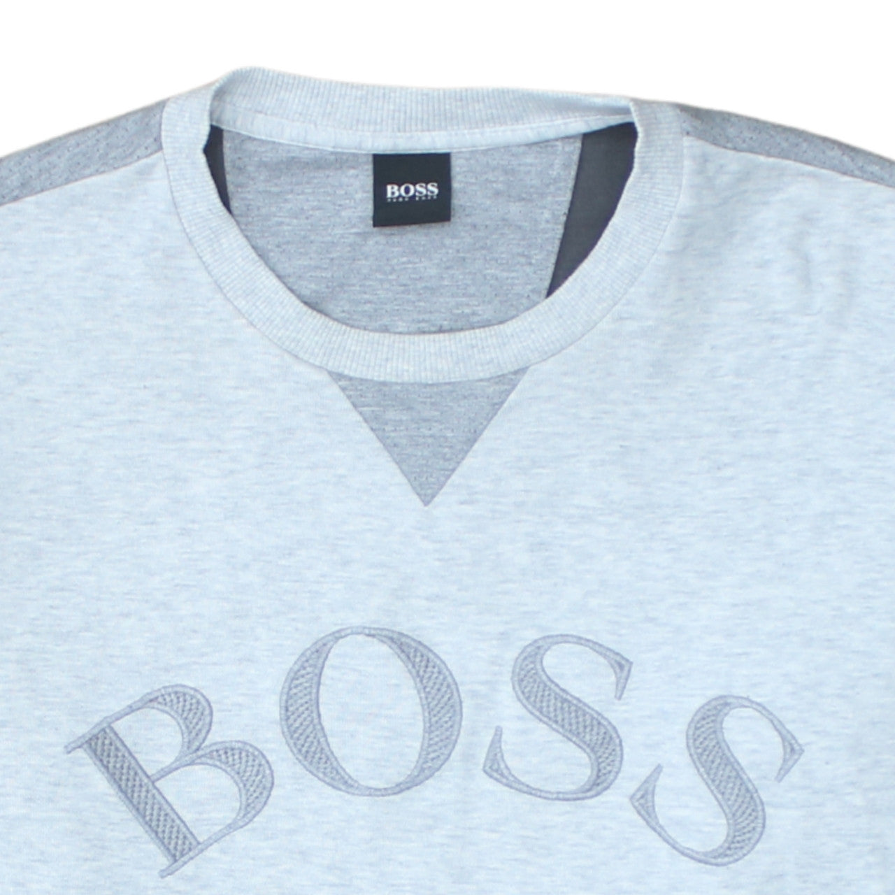 Hugo Boss Men's Grey Crew Neck Logo Pullover Sweatshirt L