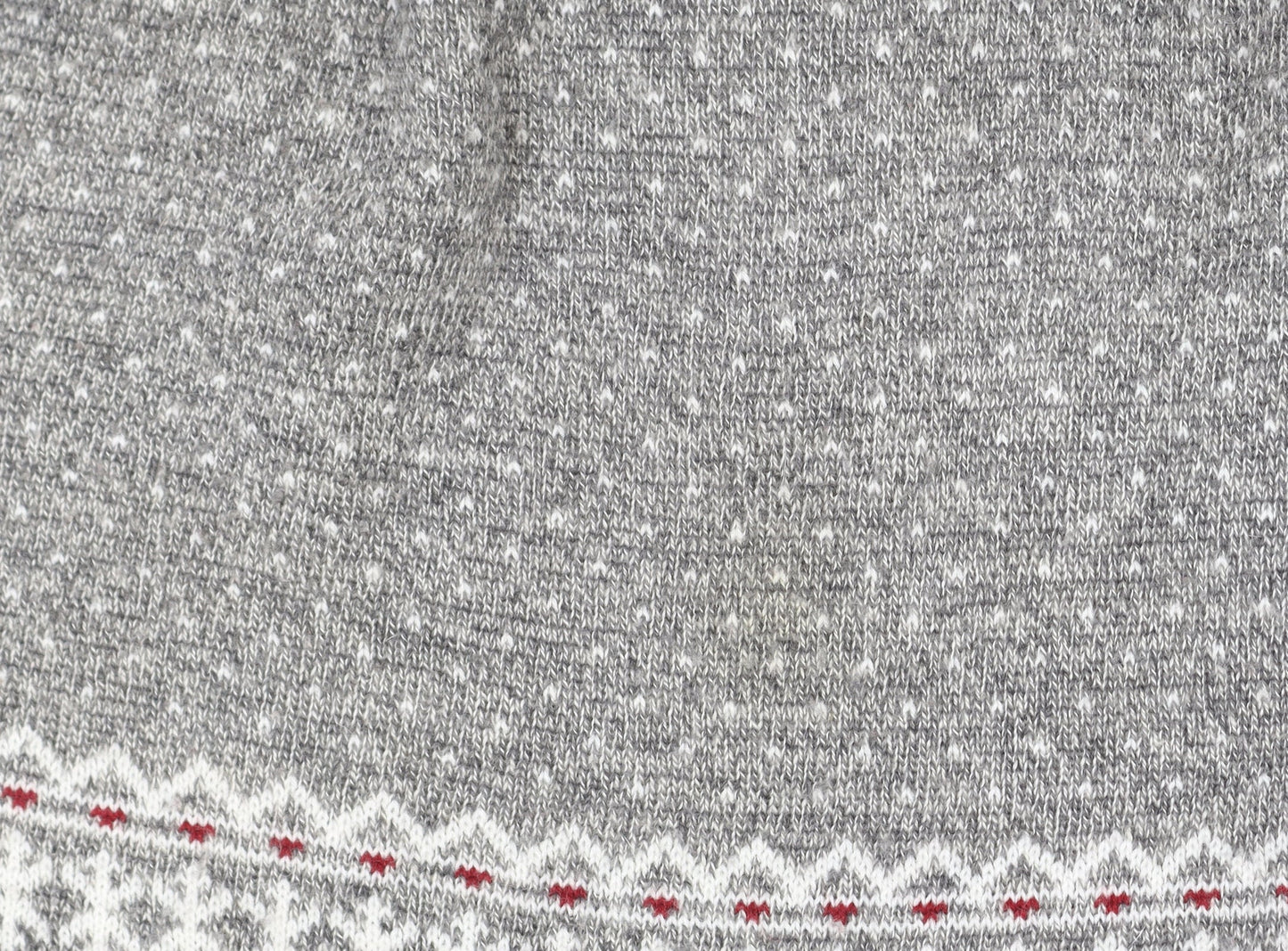 Mantaray Men Grey Fair Isle 1/4 Zip Winter Jumper Size M