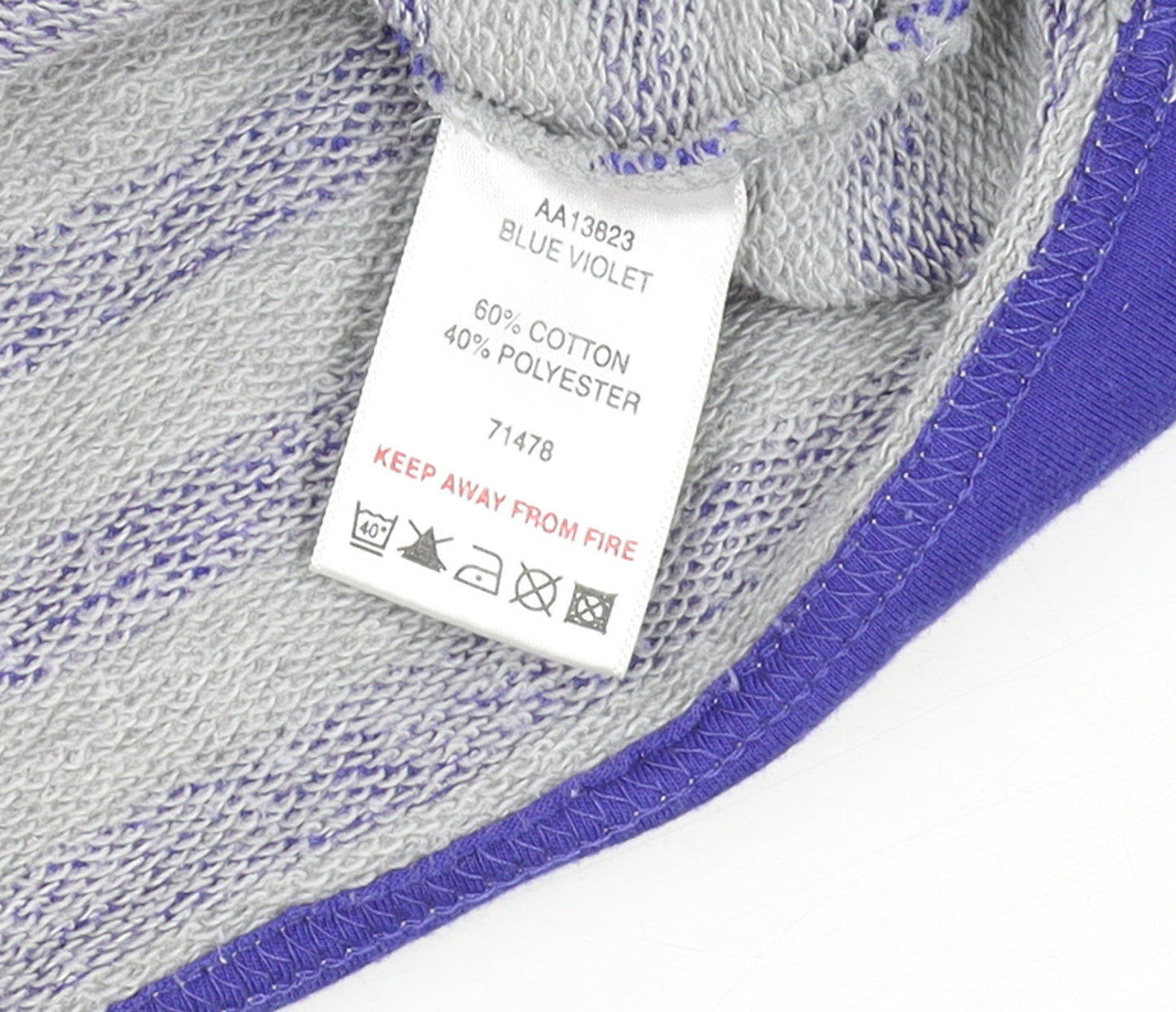 Cotton Traders Women’s Blue Stripe Cotton Blend Pullover Jumper Size 14