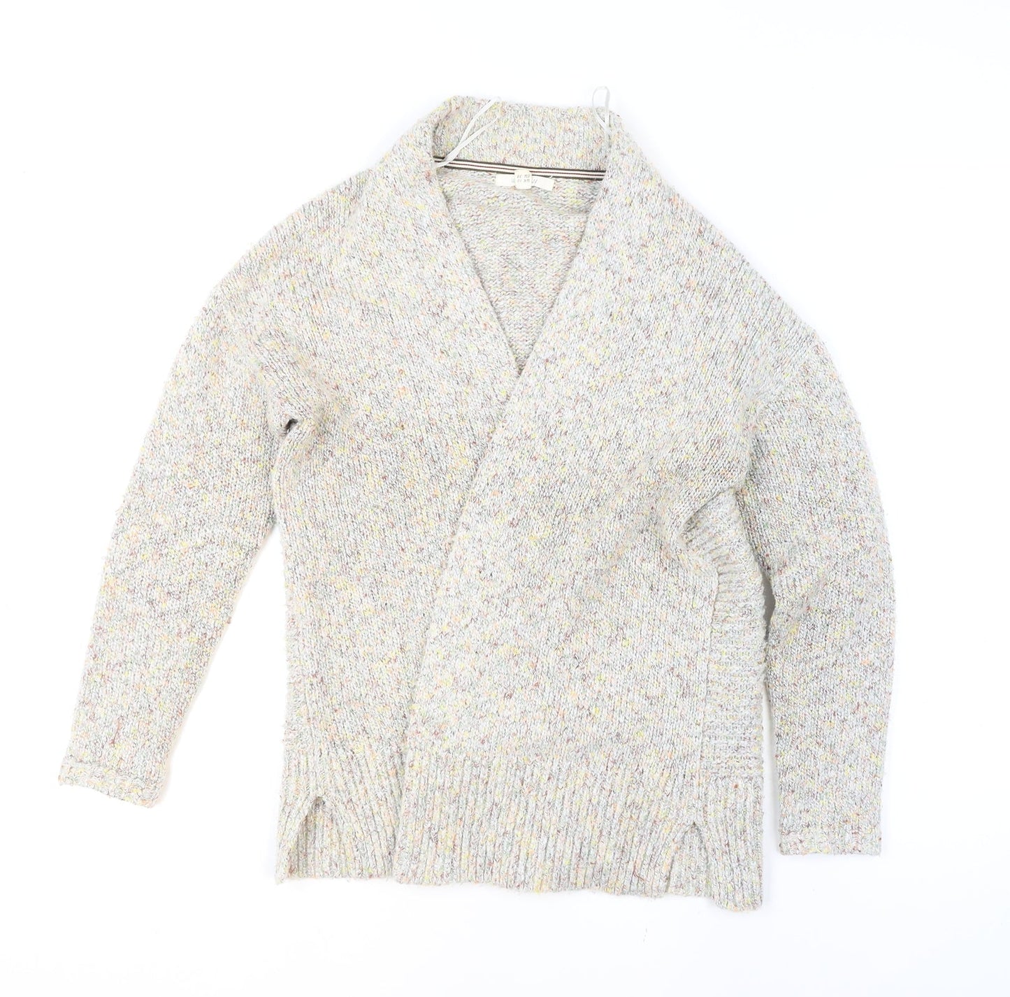 White Stuff Women's Multicoloured Chunky Knit Cardigan UK 10