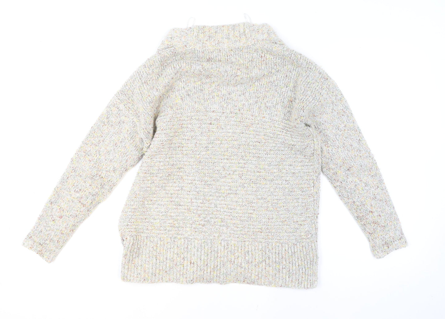 White Stuff Women's Multicoloured Chunky Knit Cardigan UK 10