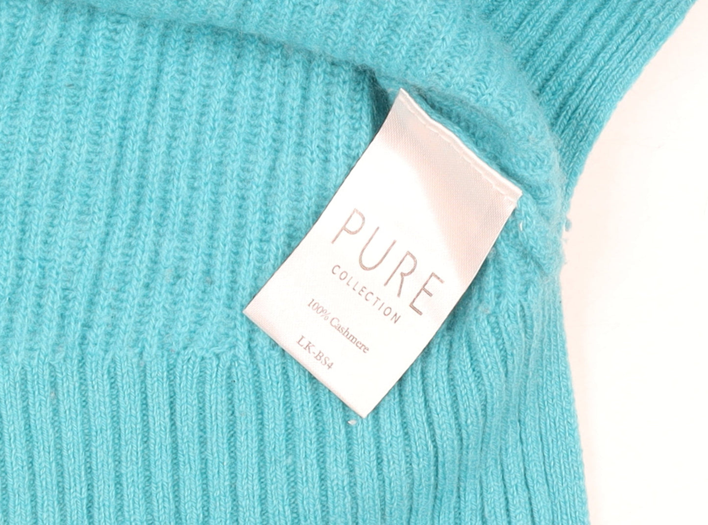 Pure Collection Women’s Blue V-Neck 100% Cashmere Jumper UK 8