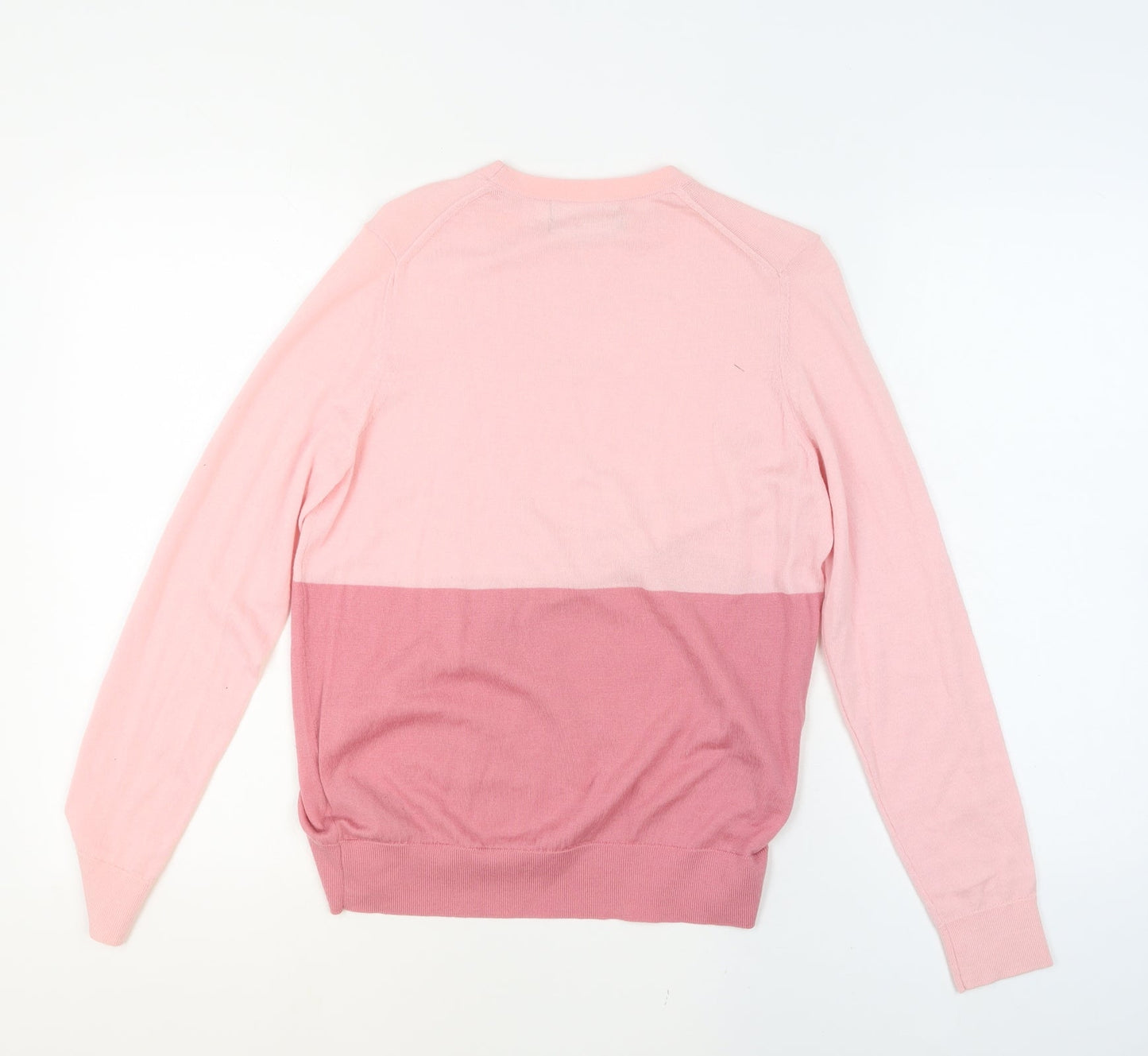 Marks and Spencer Womens Pink Merino Wool Crew Neck Jumper Size 12