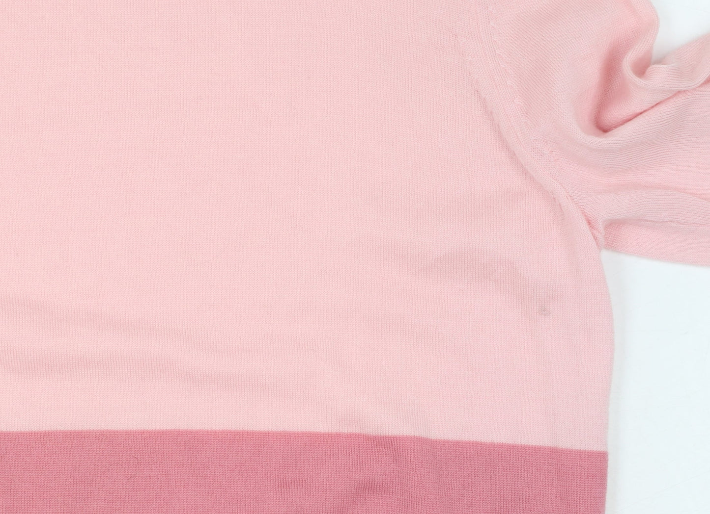 Marks and Spencer Womens Pink Merino Wool Crew Neck Jumper Size 12