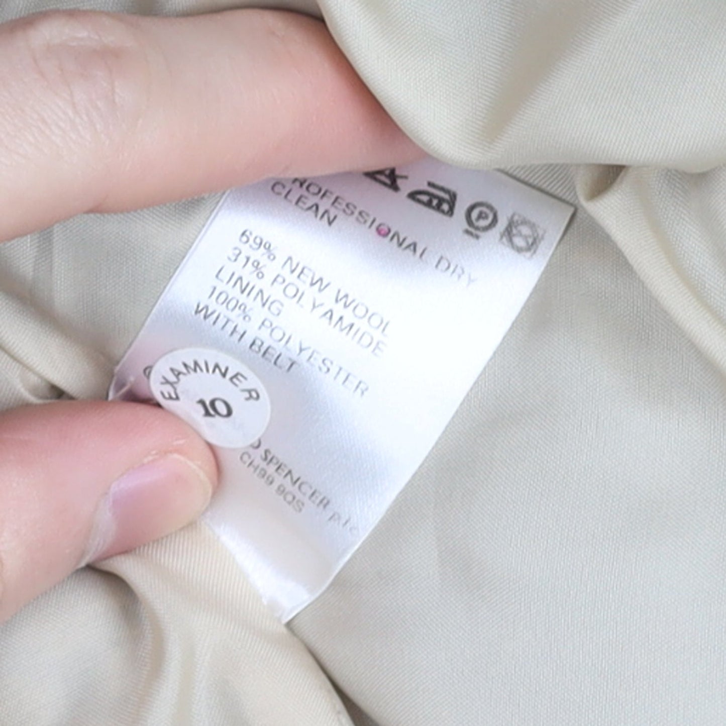 Marks and Spencer Women Brown Check Wool Blend Blazer Jacket UK 18