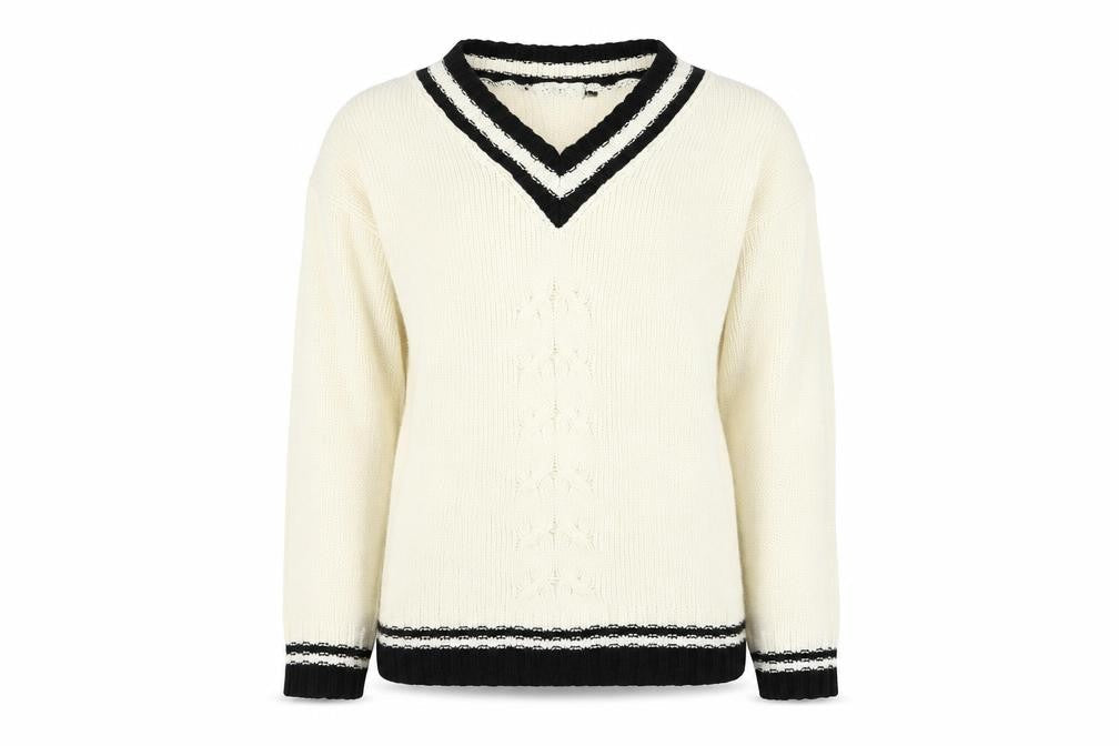 PRETTYLITTLETHING Women Ivory V-Neck Knit Jumper Size S