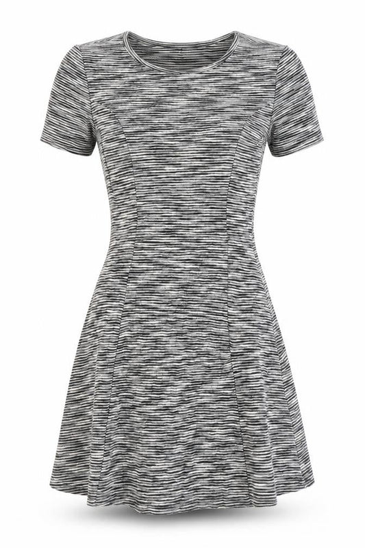 Topshop Petite Women’s Black Striped Fit & Flare Dress Size 6