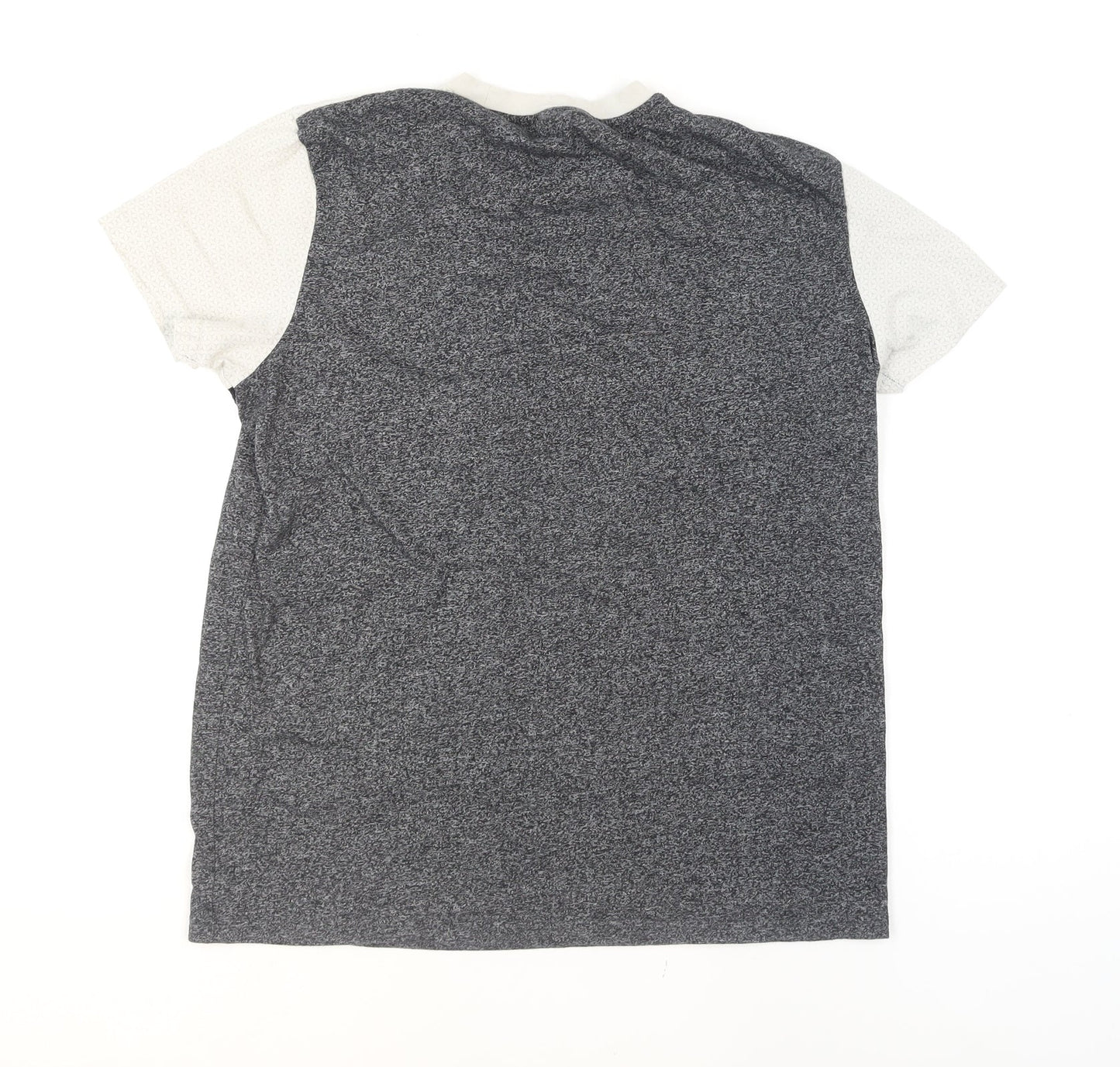 McKenzie Men's Grey Colourblock Short Sleeve Crew Neck T-Shirt Size M