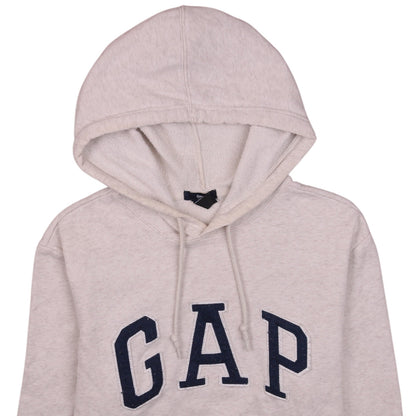 Brand and care label for Gap Women Beige Small Pullover Hoodie with Logo and Pockets