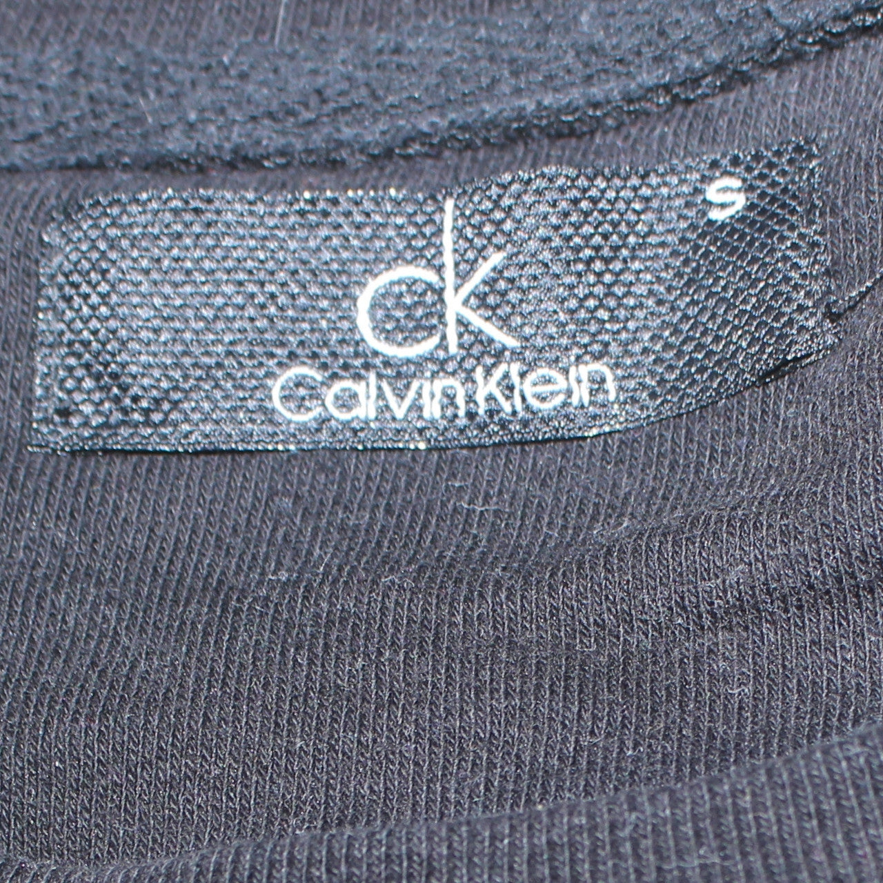 Calvin Klein Womens Black Small Pullover Sweatshirt Rhinestone Logo