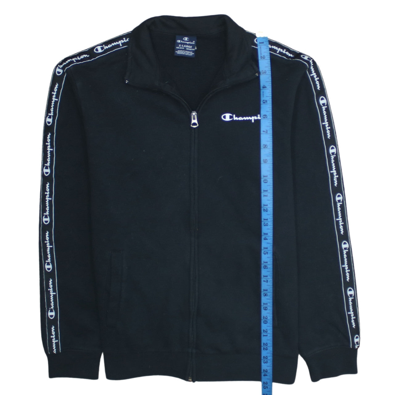 Champion Boys Black 13-14 Years Track Jacket Full Zip Sports Top