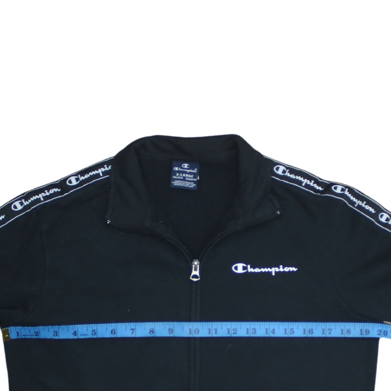 Champion Boys Black 13-14 Years Track Jacket Full Zip Sports Top
