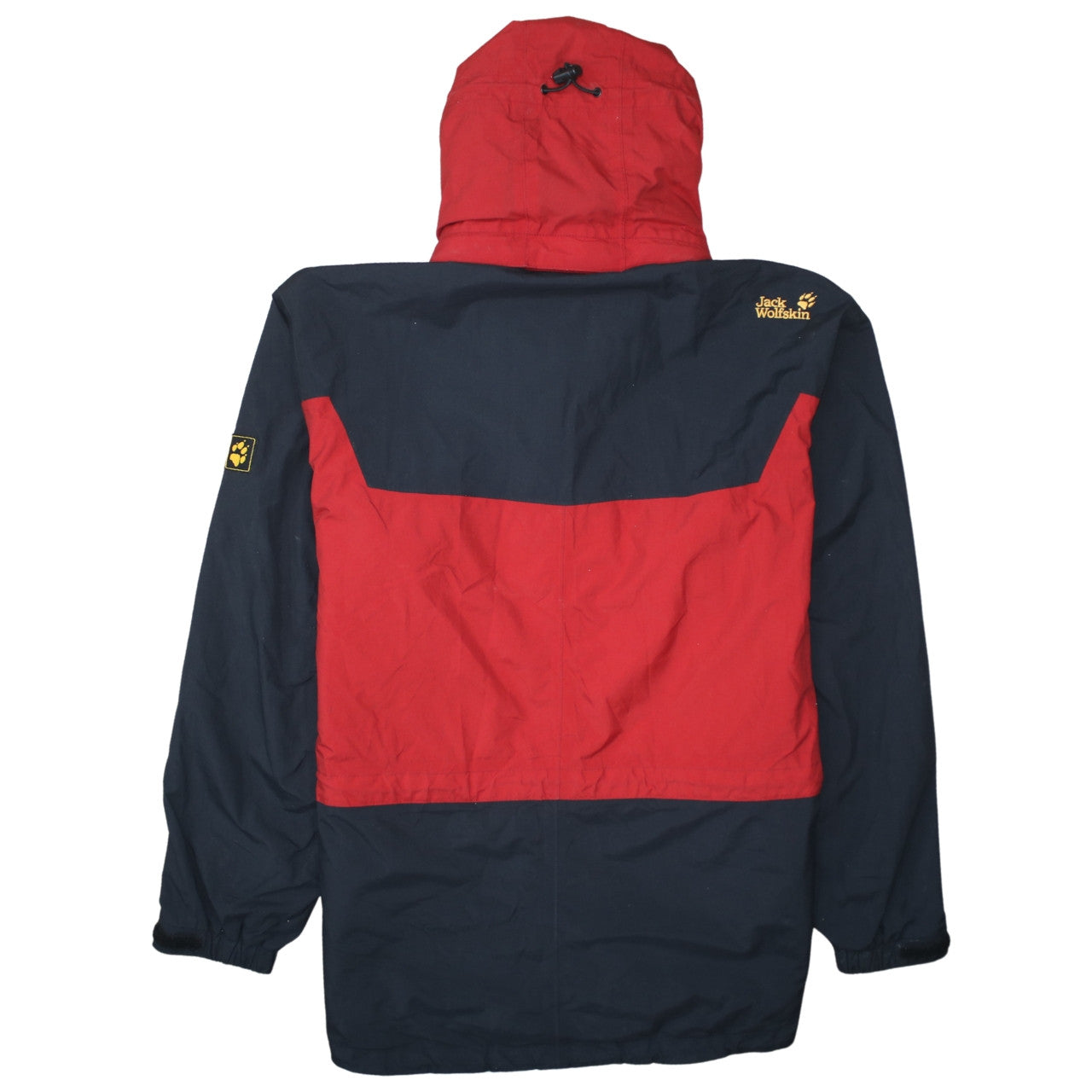 Jack Wolfskin Men Red Waterproof Hooded Parka Jacket Size M
