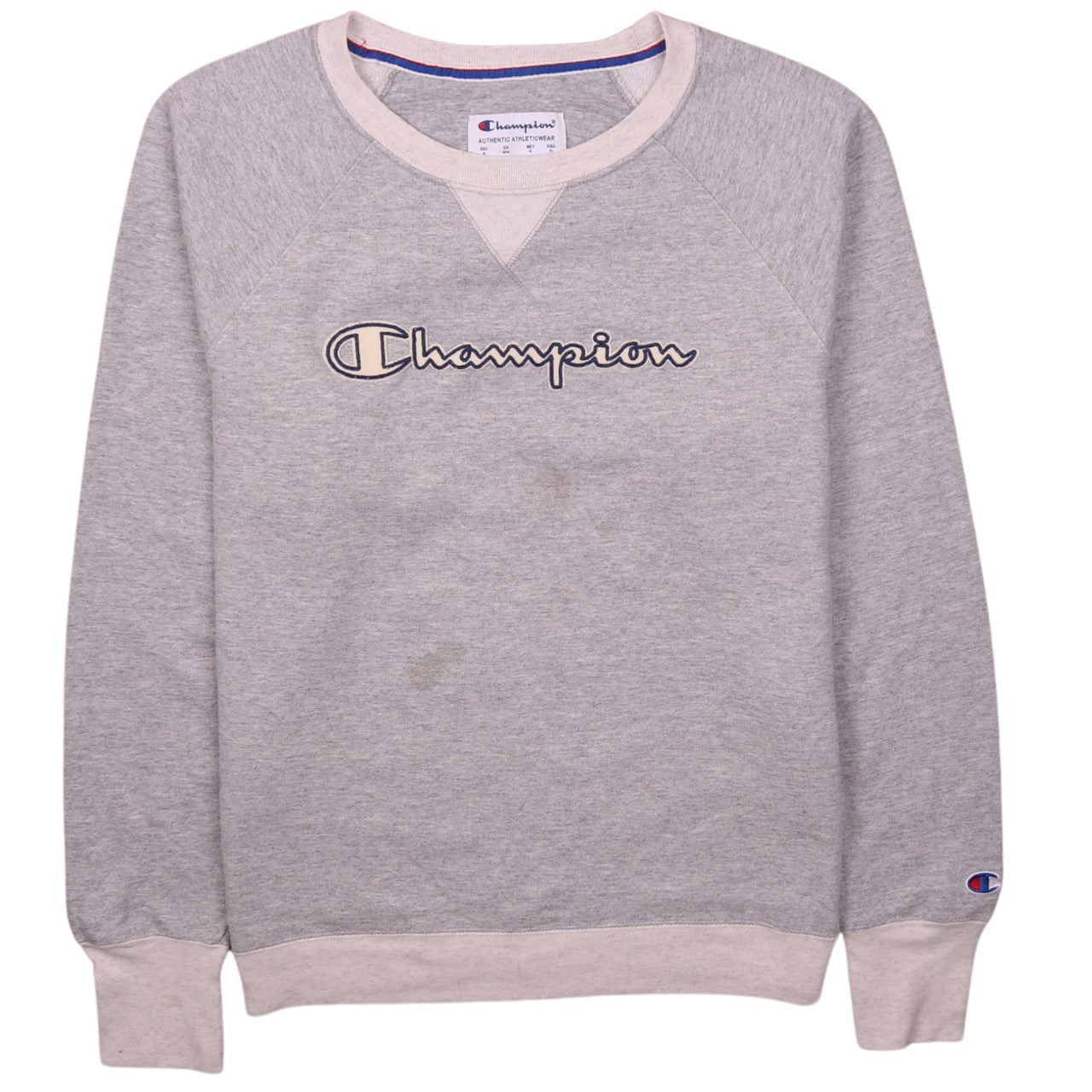Champion Men's Grey Pullover Sweatshirt M Logo Athletic