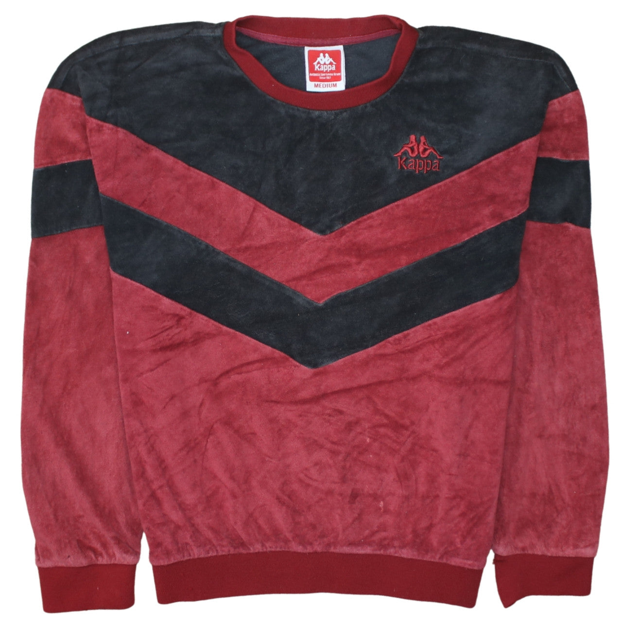 Kappa Women’s Black & Maroon Pullover Sweatshirt Medium