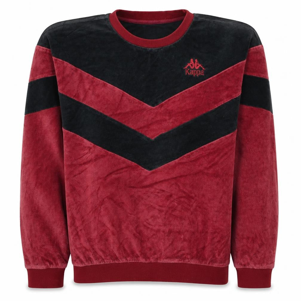 Kappa Women’s Black & Maroon Pullover Sweatshirt Medium