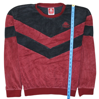 Back view of Kappa Women’s Black & Maroon Pullover Sweatshirt Medium