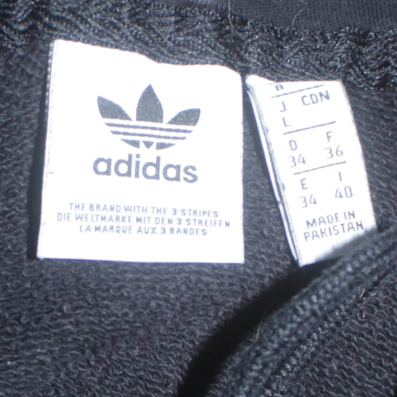 Adidas Women's Black Logo Pullover Hoodie Size 8 Regular Fit