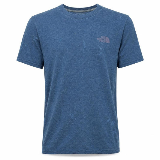 Front view of The North Face Men's Blue Classic Fit Short Sleeve T-Shirt M