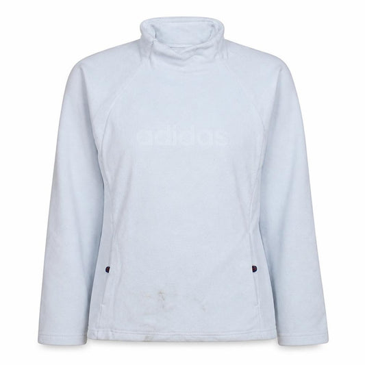 Adidas Women White Size 14 Long Sleeve Pullover Sweatshirt