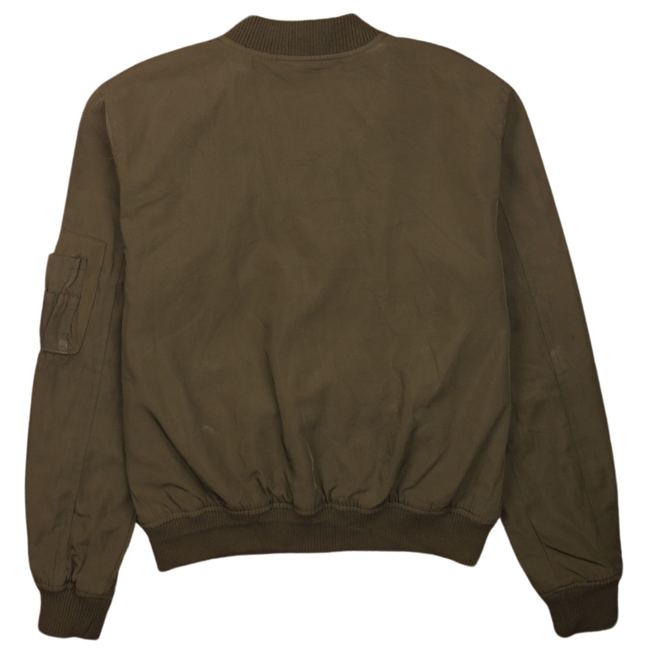 FB Sister Women's Green Bomber Jacket Size S Casual Zip Short