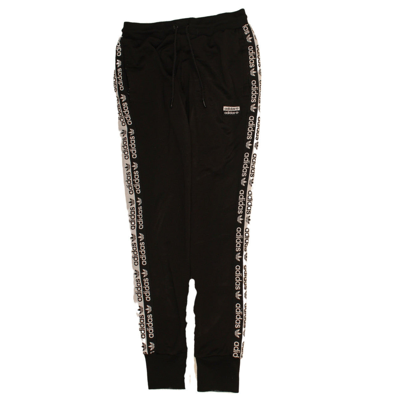 Adidas Women's Black Size 10 Jogger Sweatpants Logo Side Stripe