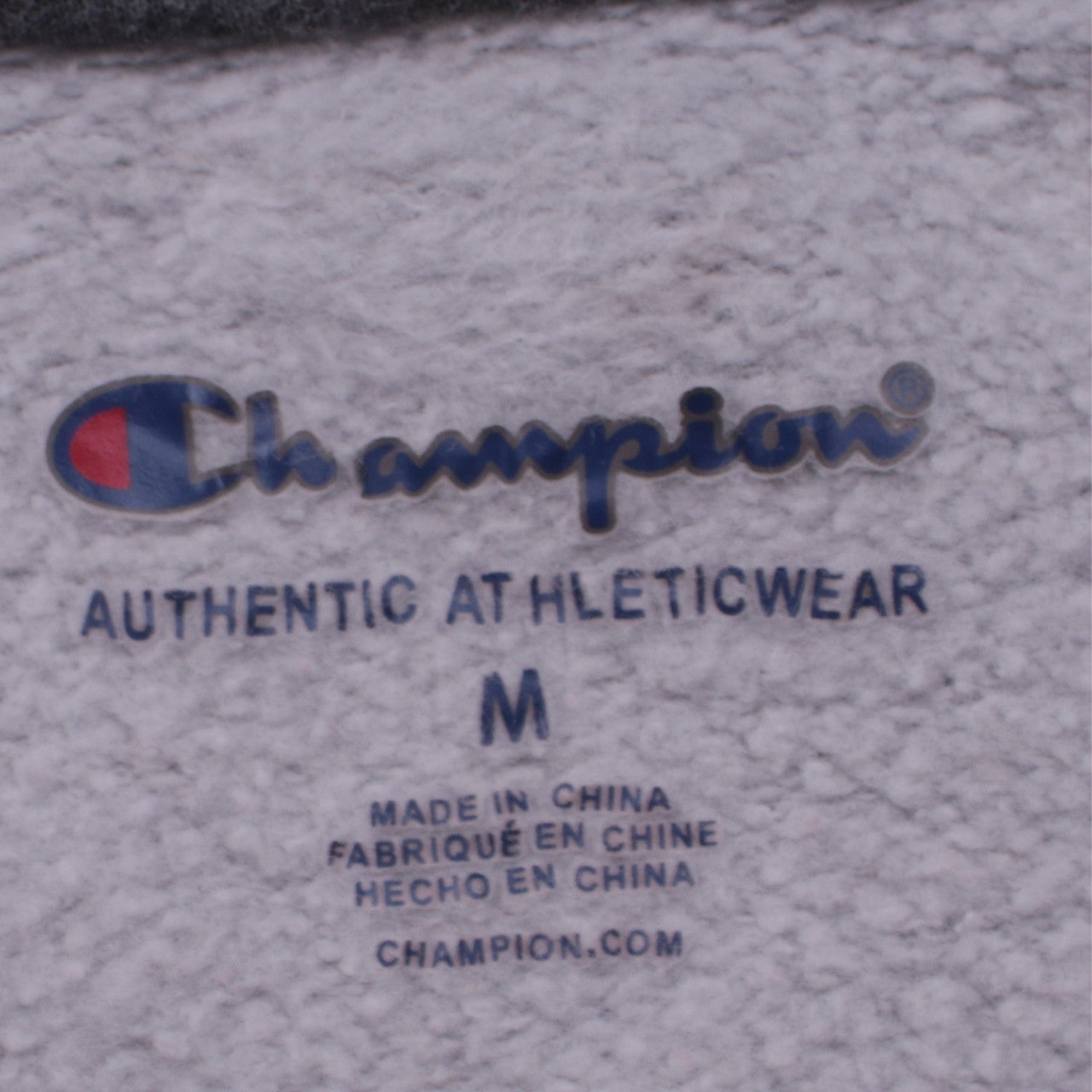 Champion Womens Grey Pullover Hoodie M Hooded Logo Sweatshirt