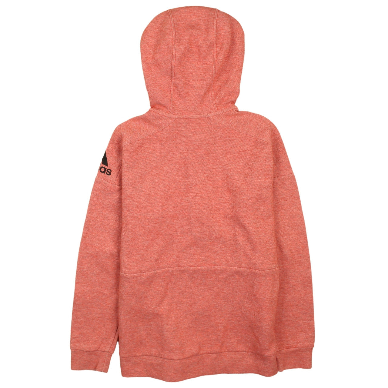 adidas Boys Red Full Zip Hoodie 13-14 Years Sports Logo Lightweight Top