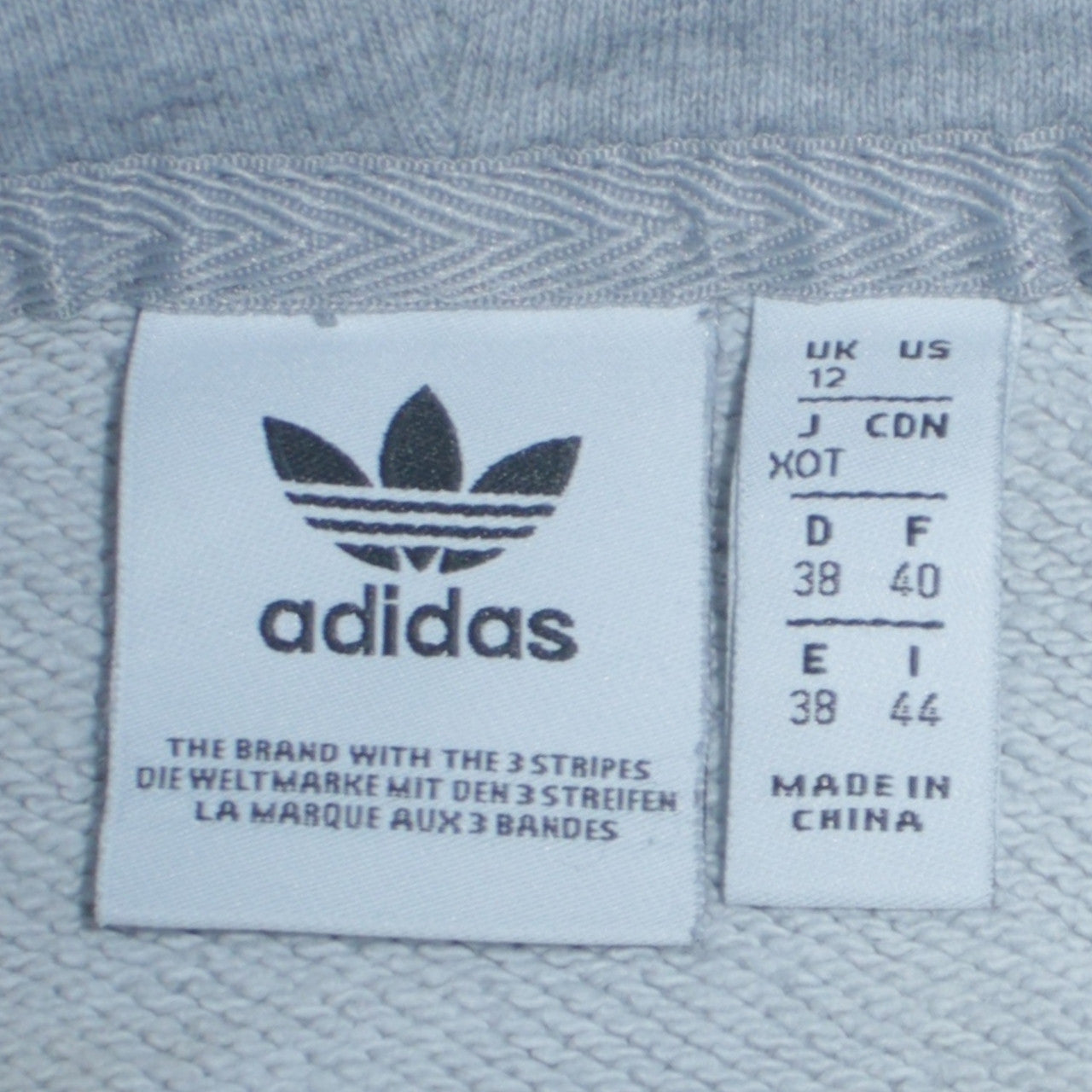 Adidas Women’s Grey Hooded Pullover Hoodie Size 12 with Logo Print