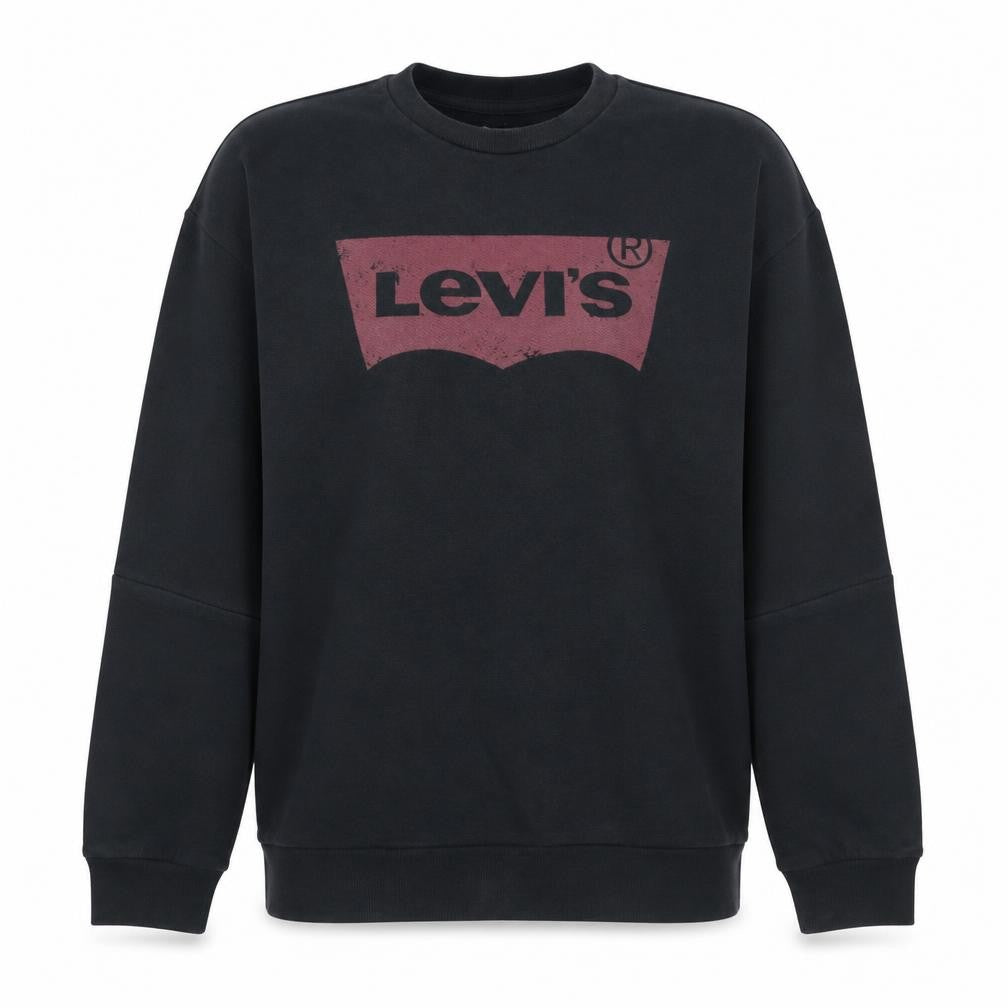 Levi's Men's Black Crew Neck Pullover Sweatshirt Size S Classic Logo
