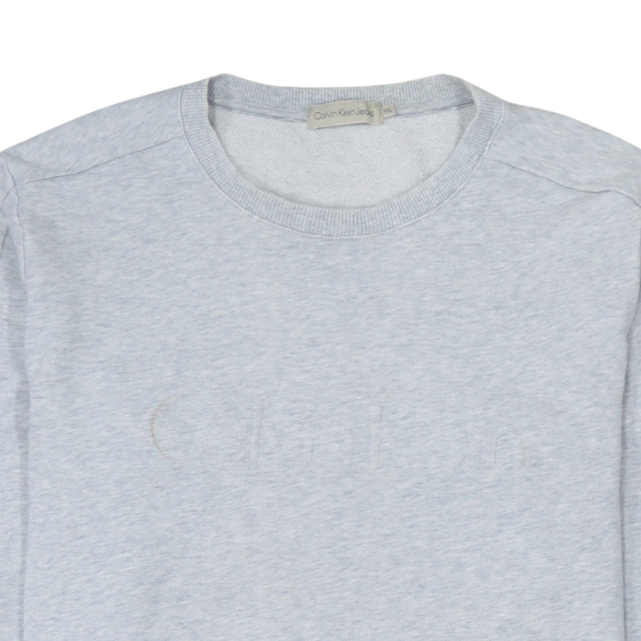 Calvin Klein Jeans Men's Grey XXL Crew Neck Pullover Sweatshirt