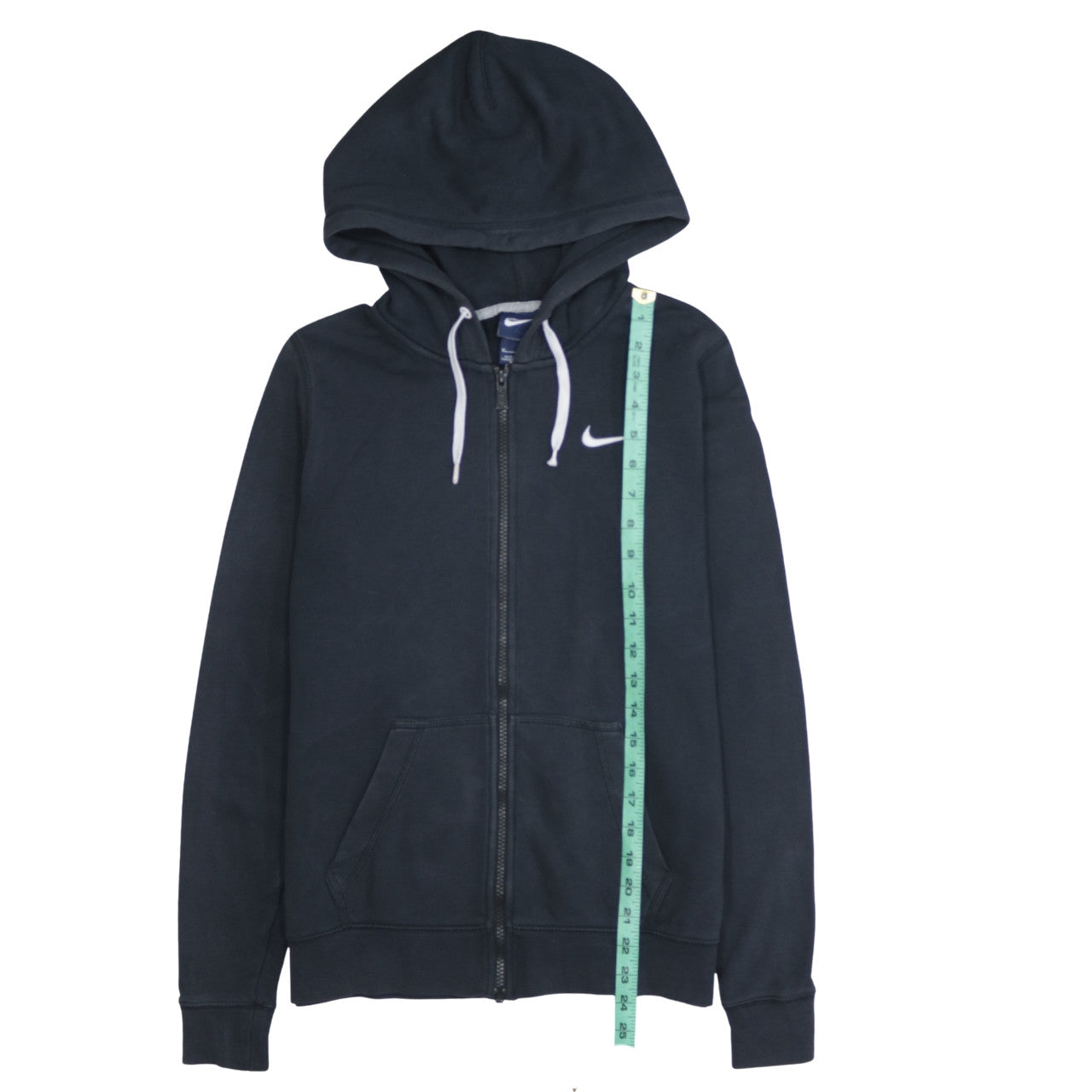 Nike Women's Black Full Zip Hoodie Size M Cotton Blend Sportswear