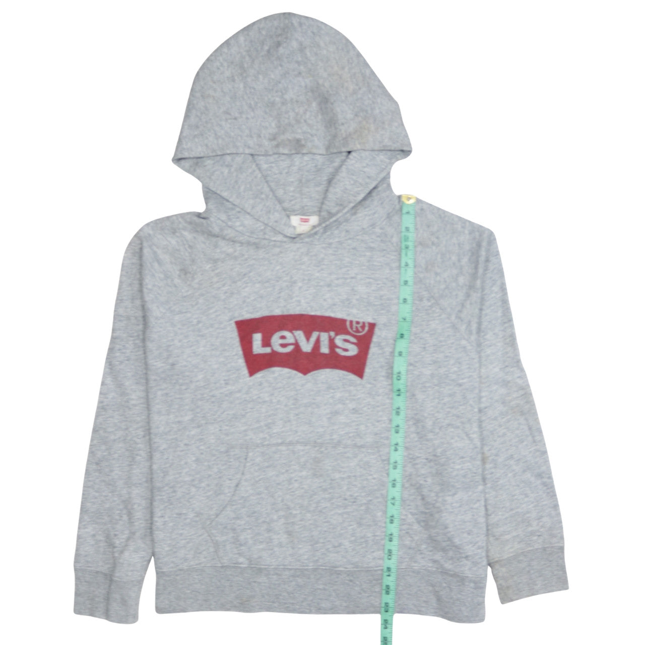 Levi's Men's Grey Logo Pullover Hoodie L