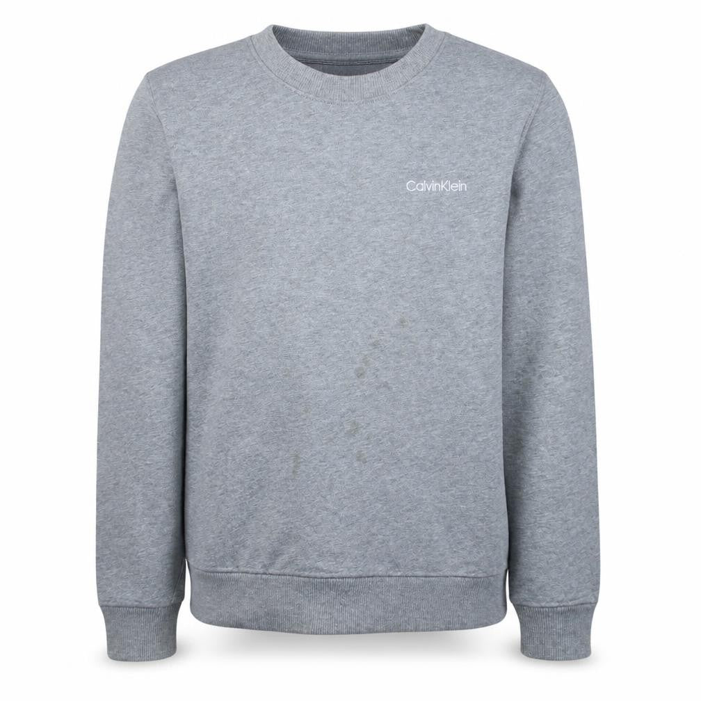 Calvin Klein Men's Grey M Crew Neck Pullover Cotton Sweatshirt