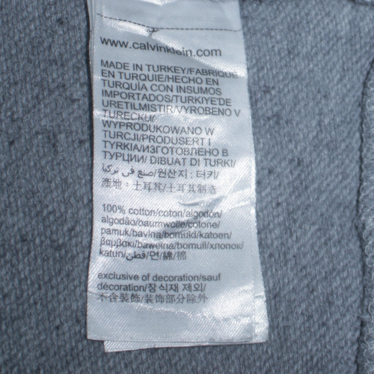 Calvin Klein Men's Grey M Crew Neck Pullover Cotton Sweatshirt