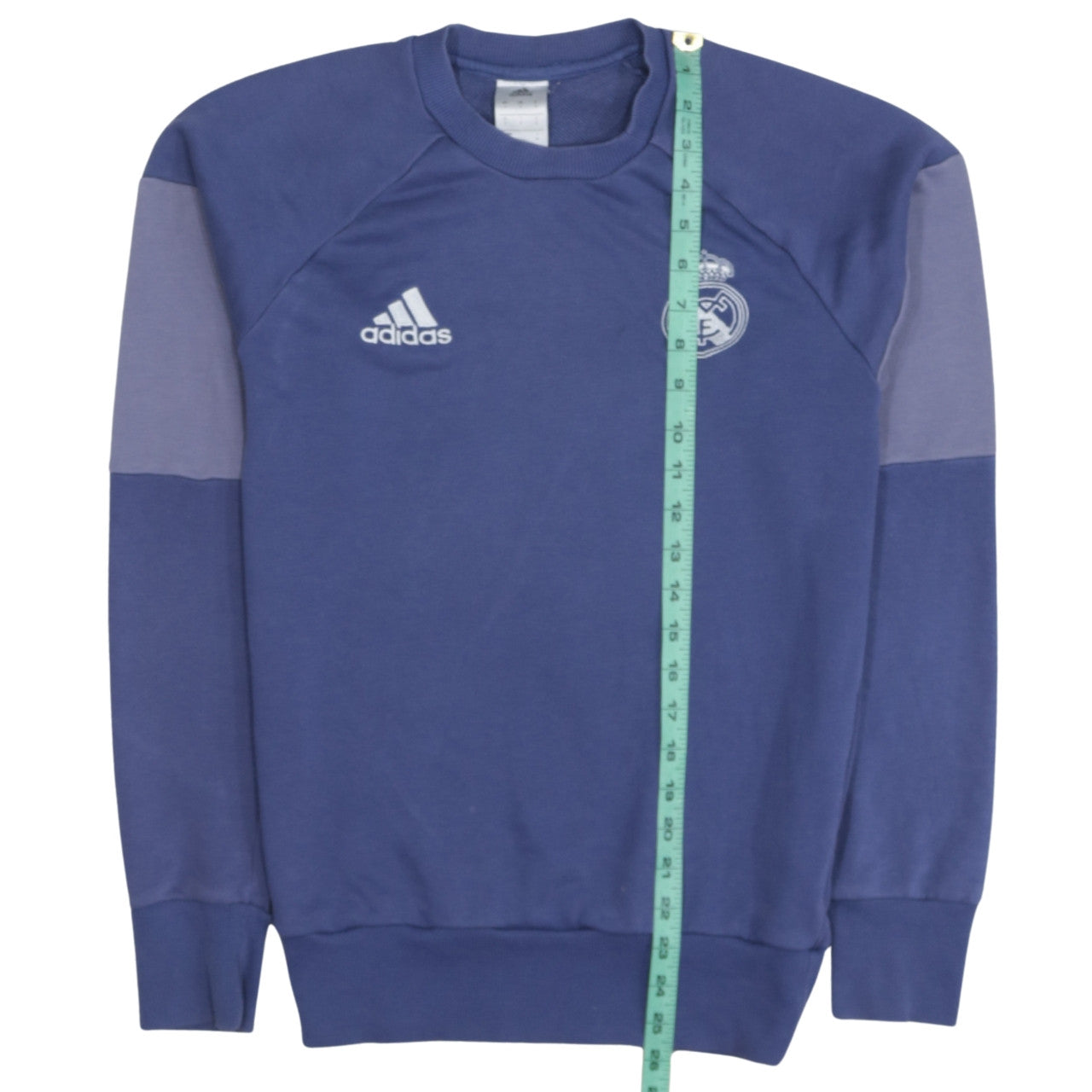 Adidas Men Blue Real Madrid Crew Neck Sweatshirt Size S