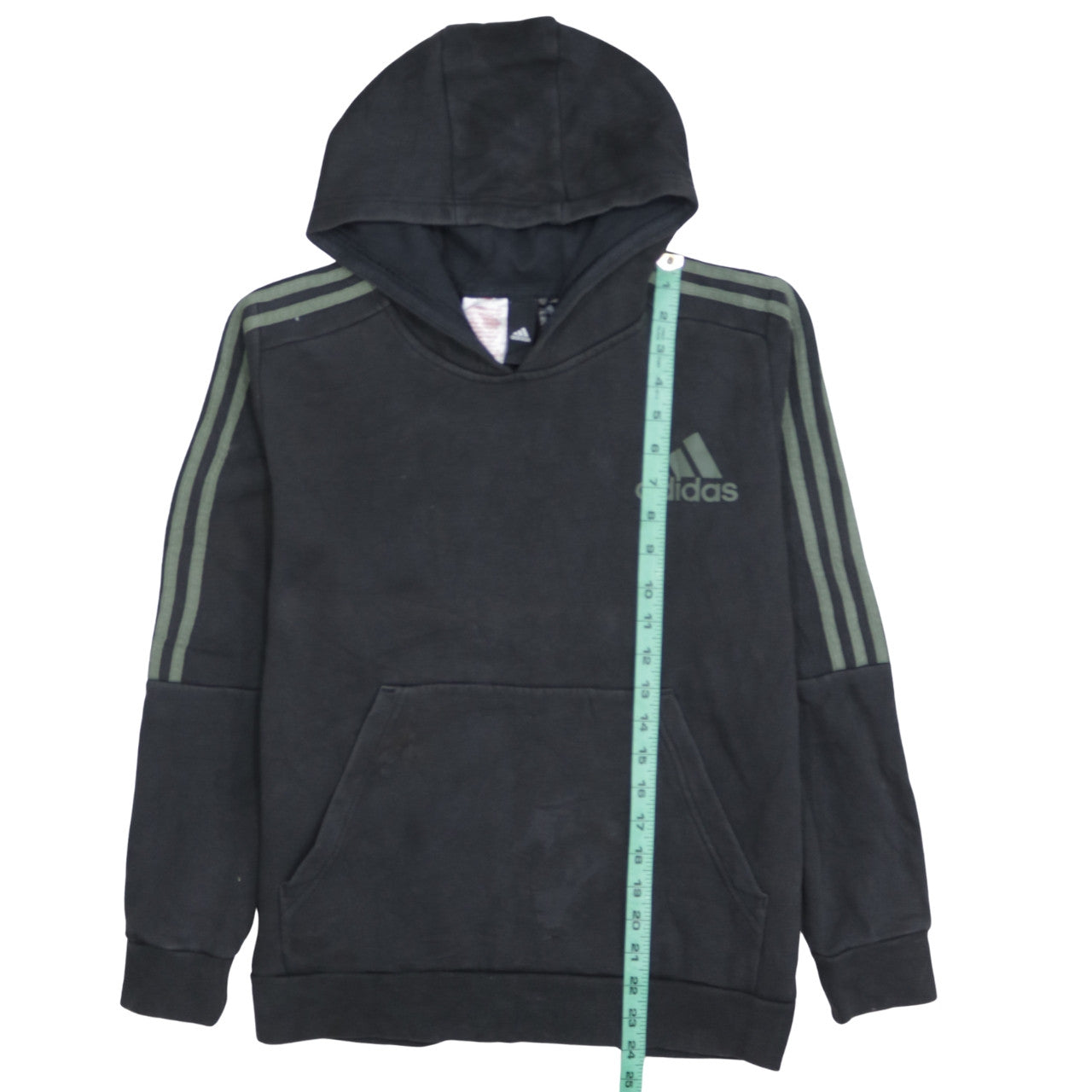 Adidas Teens Black Pullover Hoodie 164 Fleece Sportswear