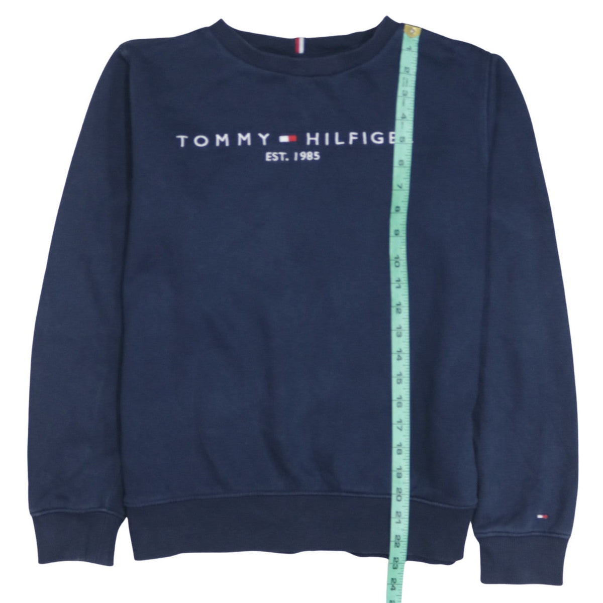 Tommy Hilfiger Boys Navy Blue Crew Neck Pullover Sweatshirt Size 164