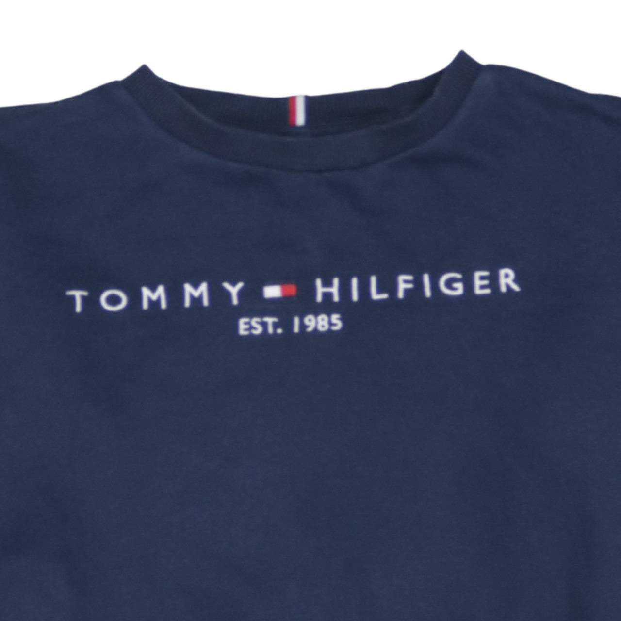 Tommy Hilfiger Boys Navy Blue Crew Neck Pullover Sweatshirt Size 164