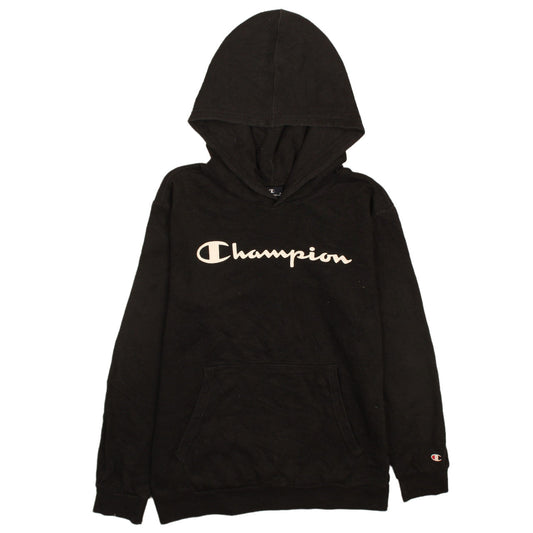 Champion Boys Black Pullover Hoodie XL 13-14 Years Cotton Blend