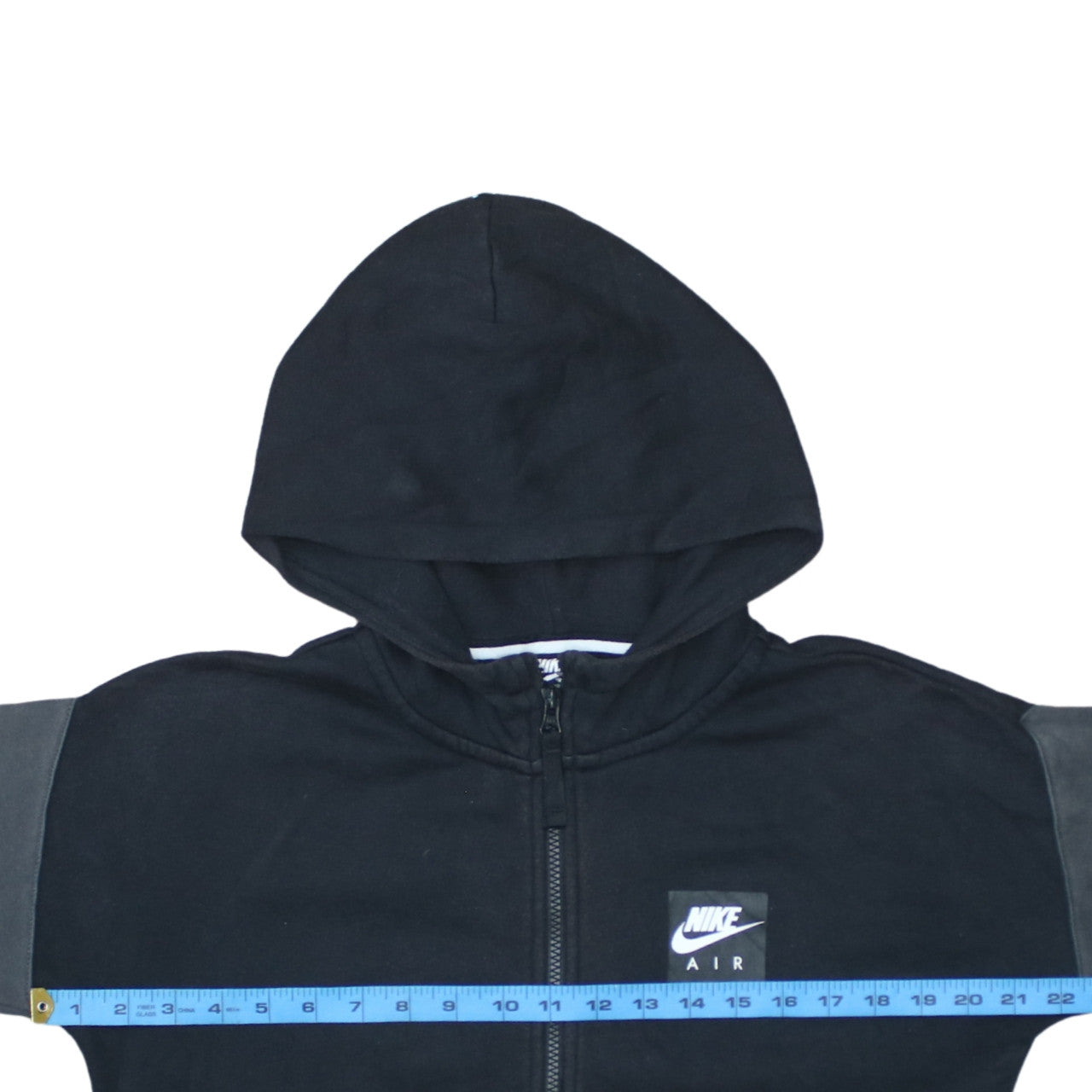 Nike Boys Black & Grey Full Zip Hoodie XL 13-15 Years Cotton Blend