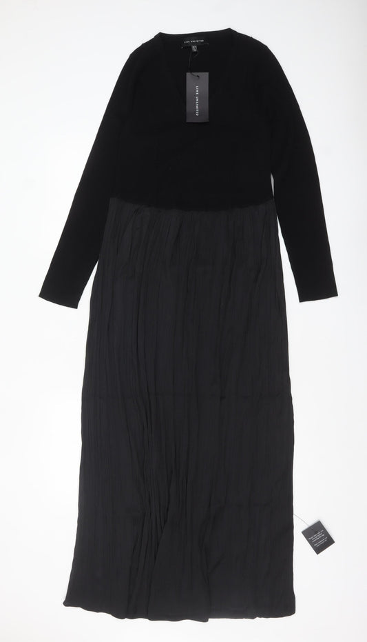 Live Unlimited Women’s Black Long Fit & Flare Dress UK 12