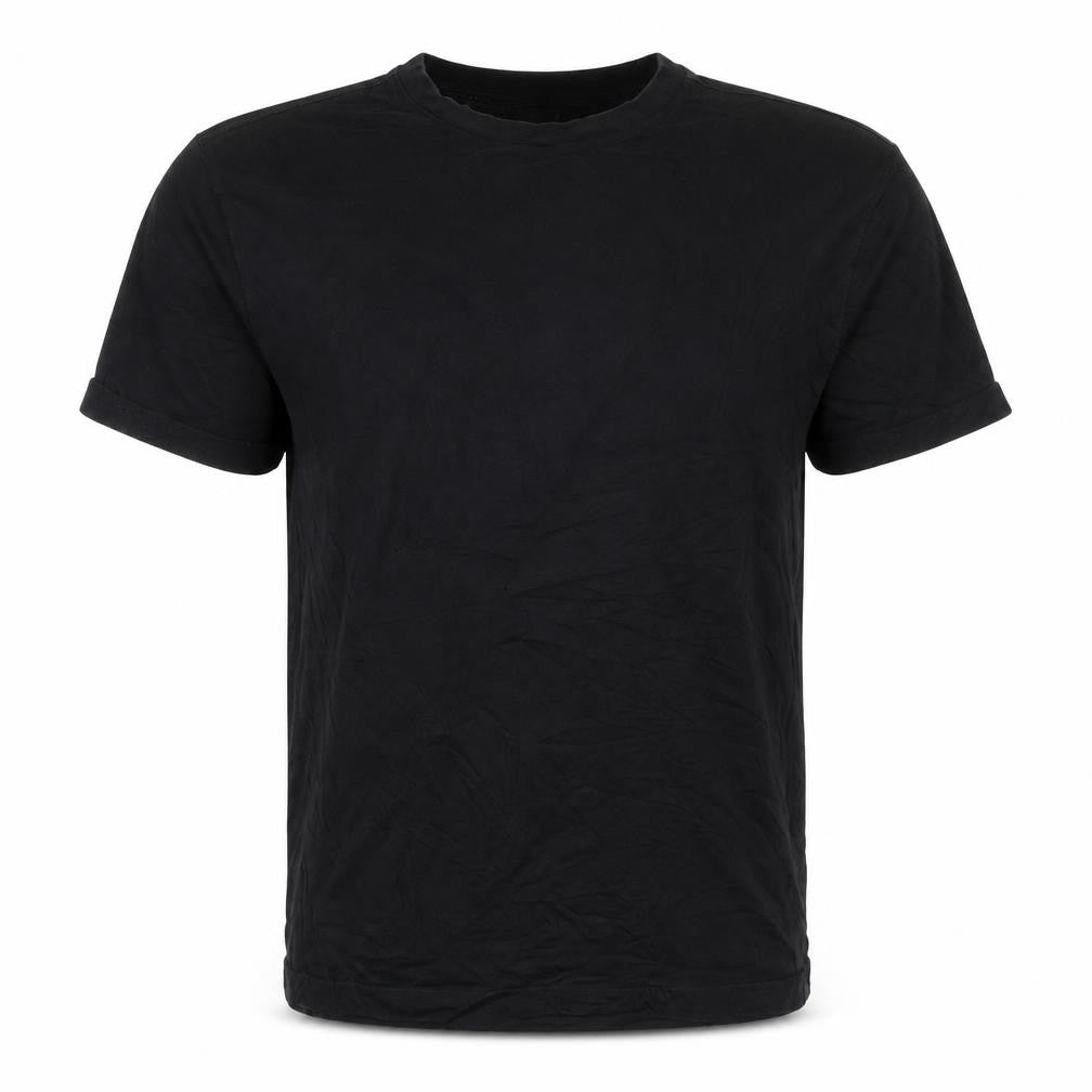 H&M Men's Black Cotton Crew Neck Regular Fit T-Shirt Size L