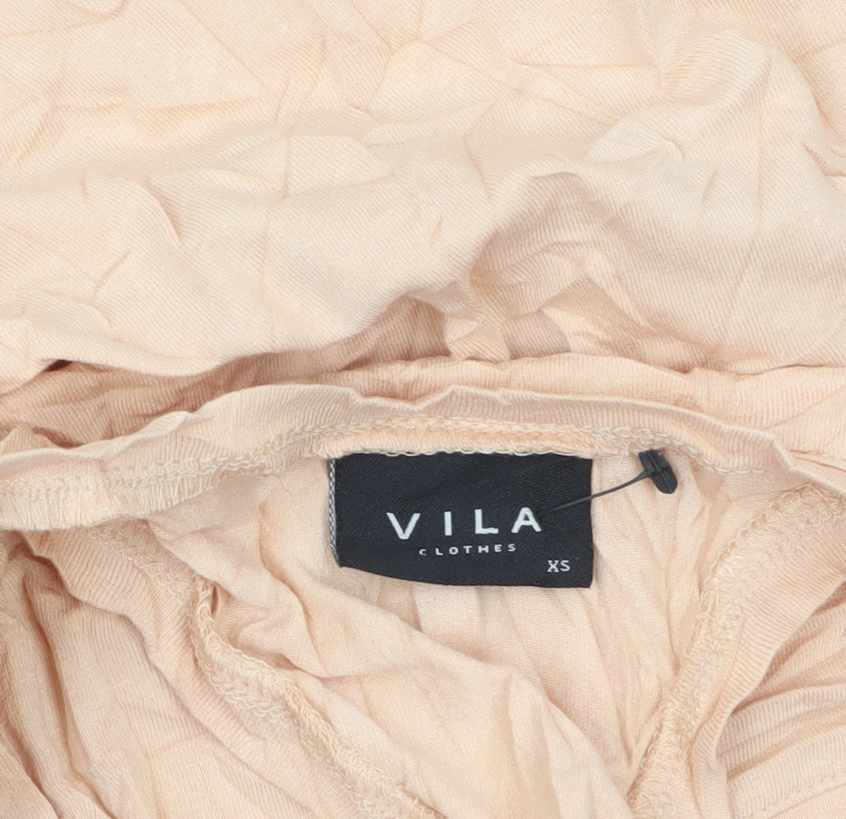 Vila Women’s Beige XS Sleeveless Jersey Tank Top