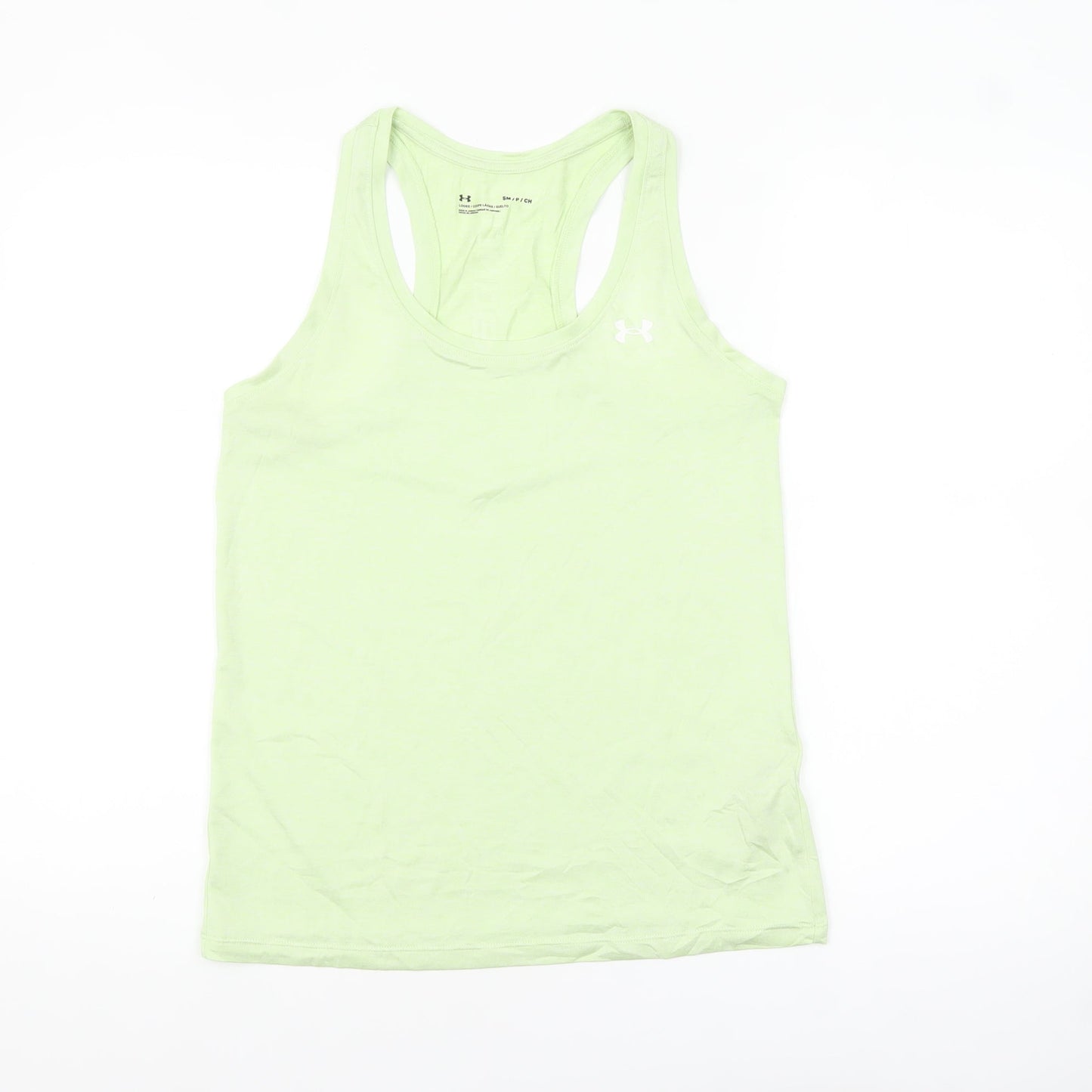 Under Armour Women Green Racerback Loose Fit Tank Top Size S