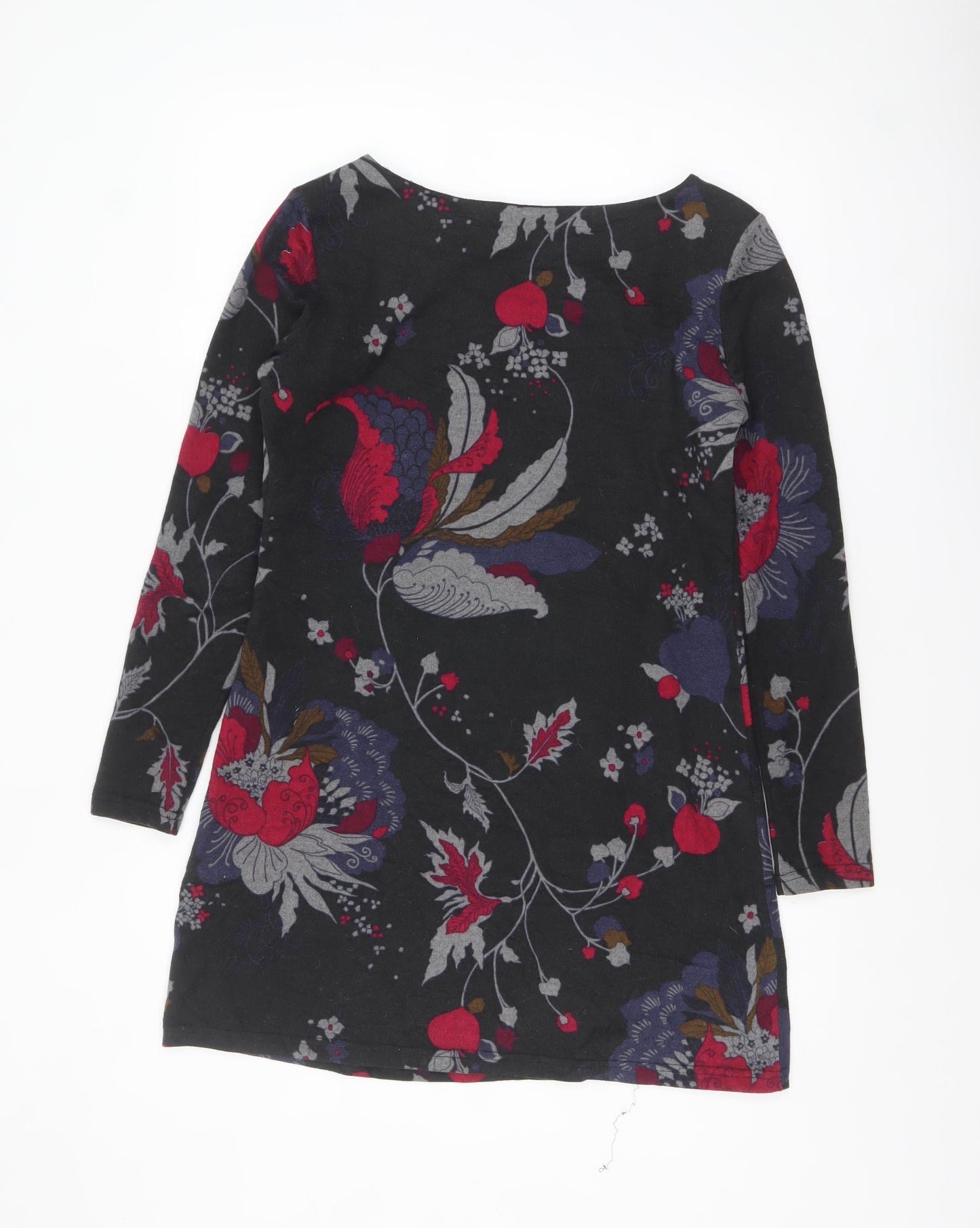 Lily and Me Womens Multicoloured Floral Shift Dress Size 12 Long Sleeve