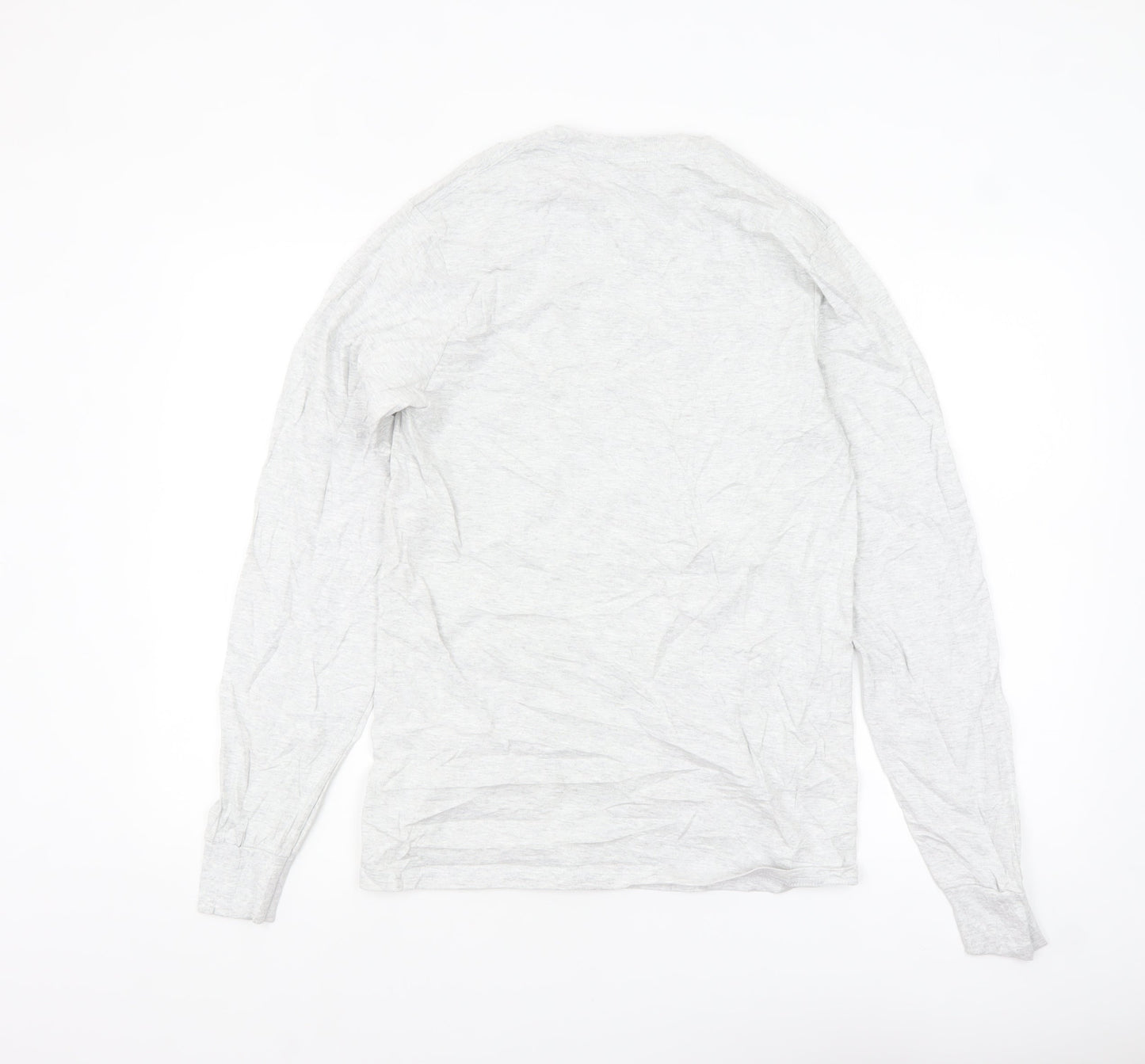 HUF Men’s Grey Long Sleeve Graphic Casual Top Size S
