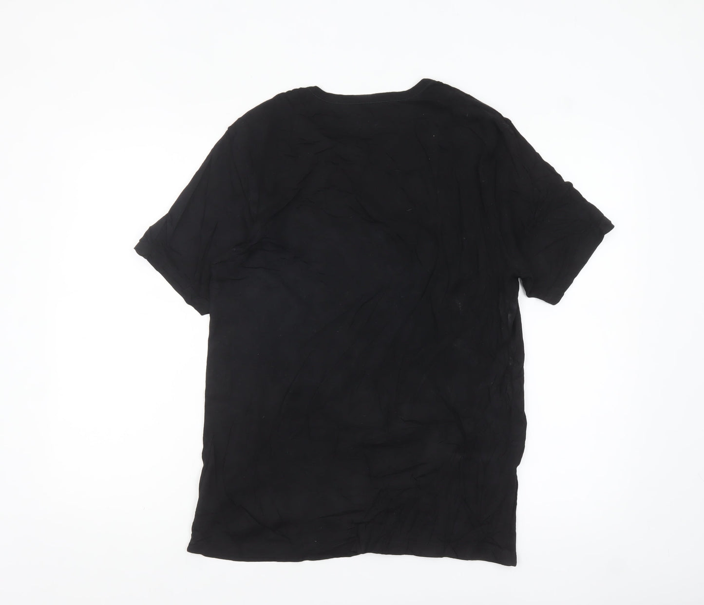 Hugo Boss Men's Black Cotton Crew Neck Regular Fit T-Shirt L