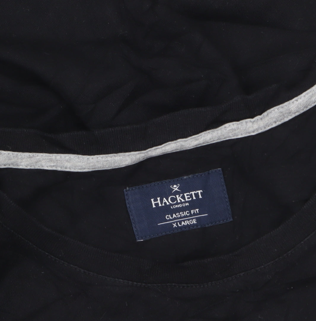 Hackett London Men's Black XL Classic Fit Cotton T-Shirt